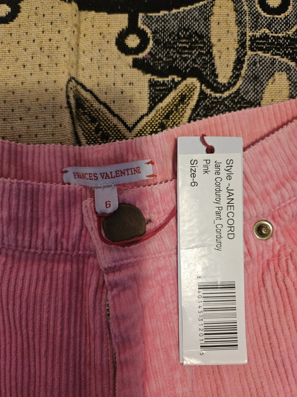 Frances Valentine Kids Pink Corduroy Pants